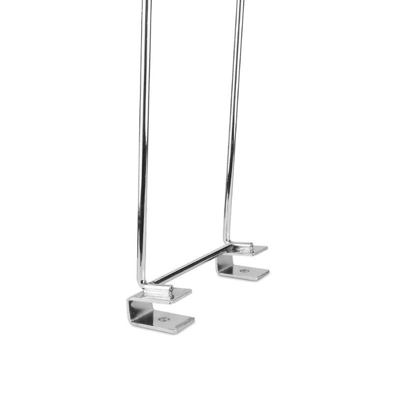 GÓNDOLA DOBLE PANEL DE LAMAS CROMADA