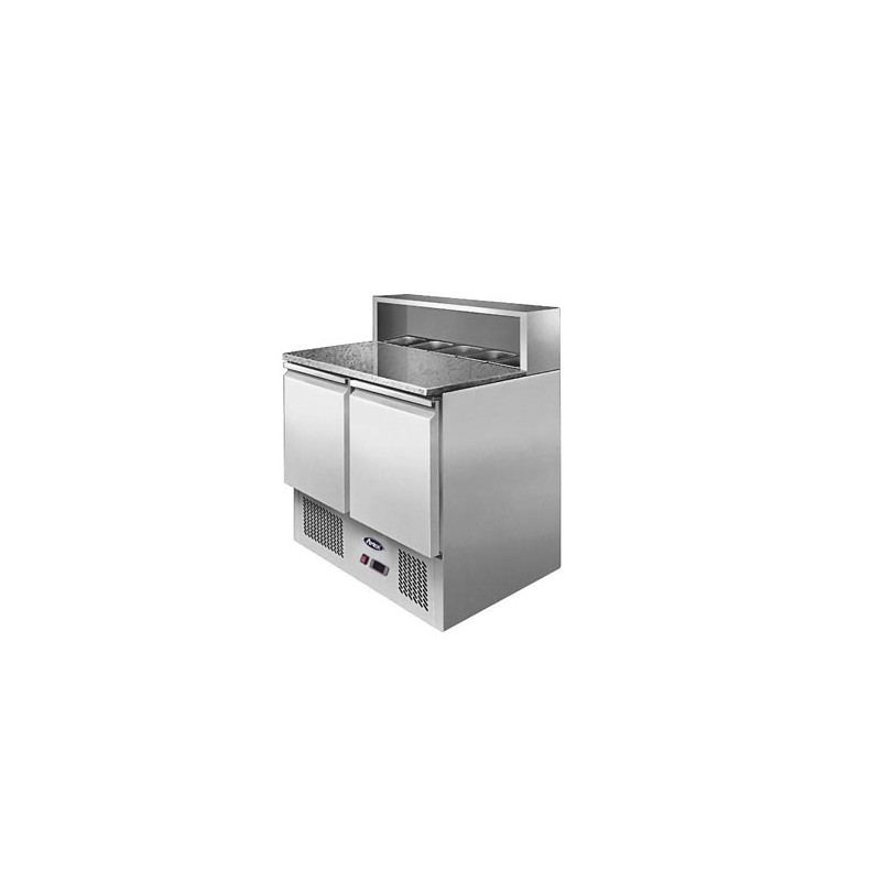 MESA FRÍA DE INGREDIENTES - MÁRMOL CON 2 PUERTAS 300L 310W -2 ℃ ~ 8 ℃