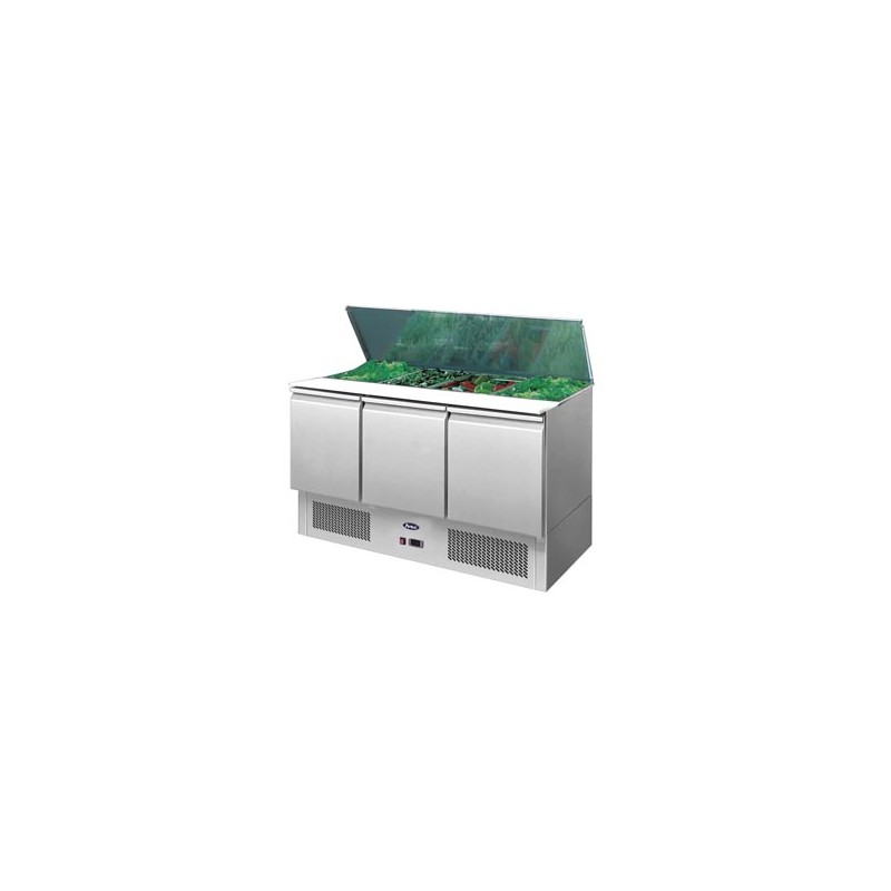 MESA FRIA CON 3 PUERTAS MESA INGREDIENTES 380L 310W -2 ℃ ~ 8 ℃