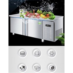 MESA FRIA CON 3 PUERTAS CON TOPE 380L 220W -2 ℃ ~ 8 ℃