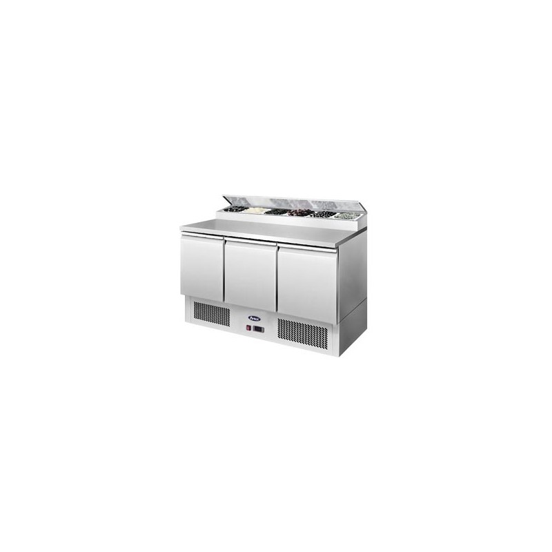 MESA FRIA INGREDIENTES CON 3 PUERTAS 380L 310W -2 ℃ ~ 8 ℃