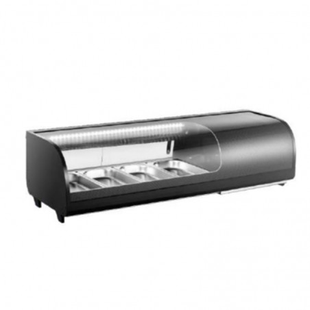 Vitrina refrigerada para sushi & tapa 2-10°C 230W 52L  5*1/3GN 1324*406*316MM