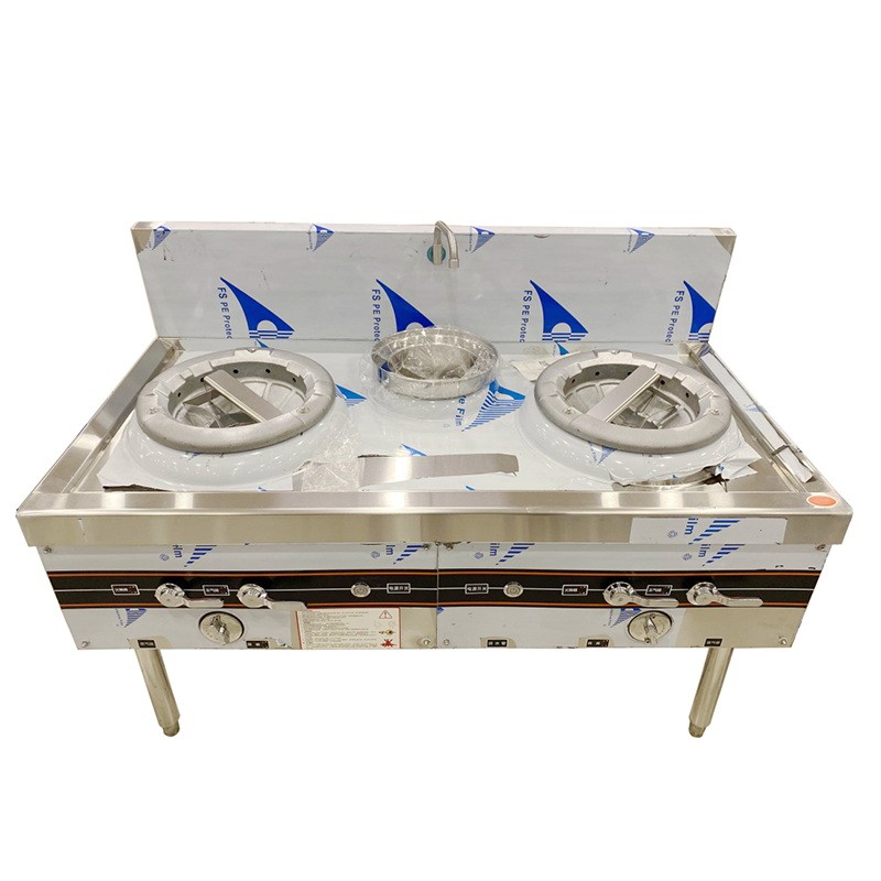 Cocina de Gas con 2 quemadores, 1 alta potencia y 1 baja potencia 1500*800*800*300MM