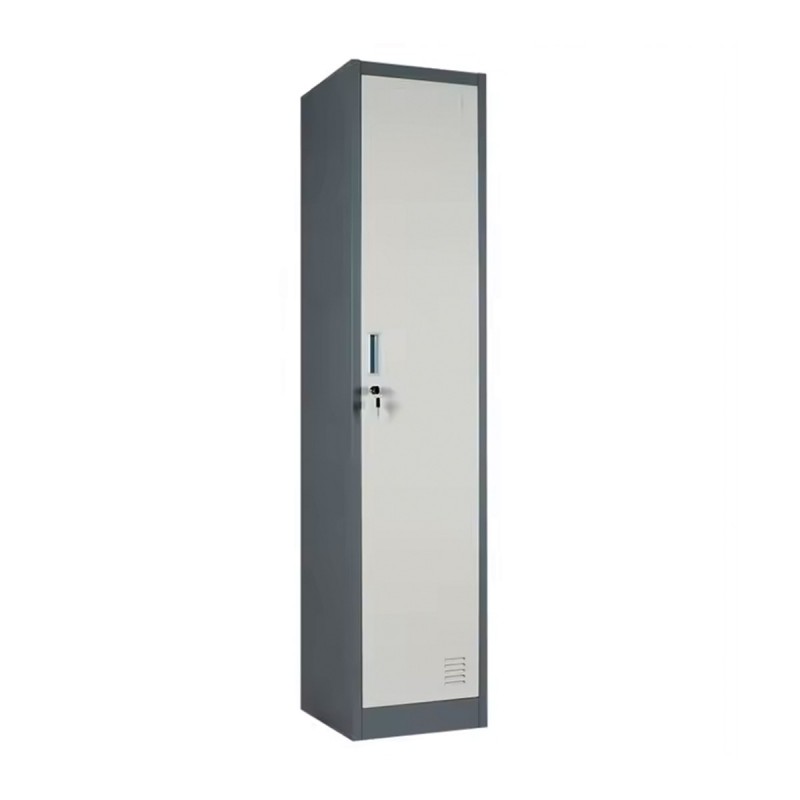 Taquilla Modular Metálica  Gris/Blanca Con Cerradura 1850x380x450mm
