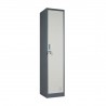 Taquilla Modular Metálica  Gris/Blanca Con Cerradura 1850x380x450mm