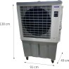 工业蒸发式冷风机，120L水冷风扇，环保空气冷却器，9档风速，8500㎥/H