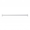 Barra De Carga Metálica Para Cremallera  90 CM O 120 CM, Acero Gris Para Ganchos Cuadrados