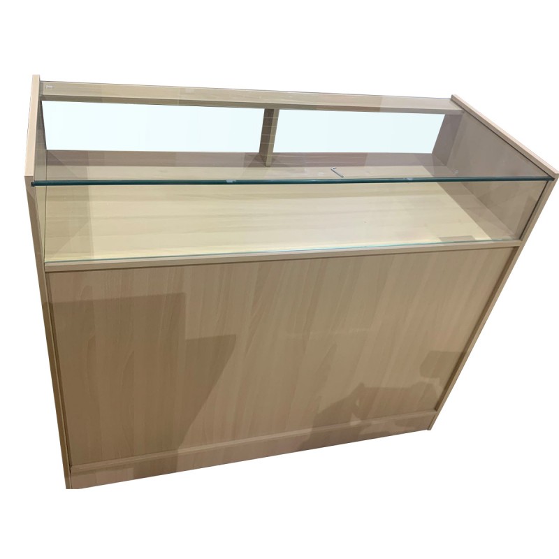 白榉展示柜台 带玻璃 1200x500x1000MM