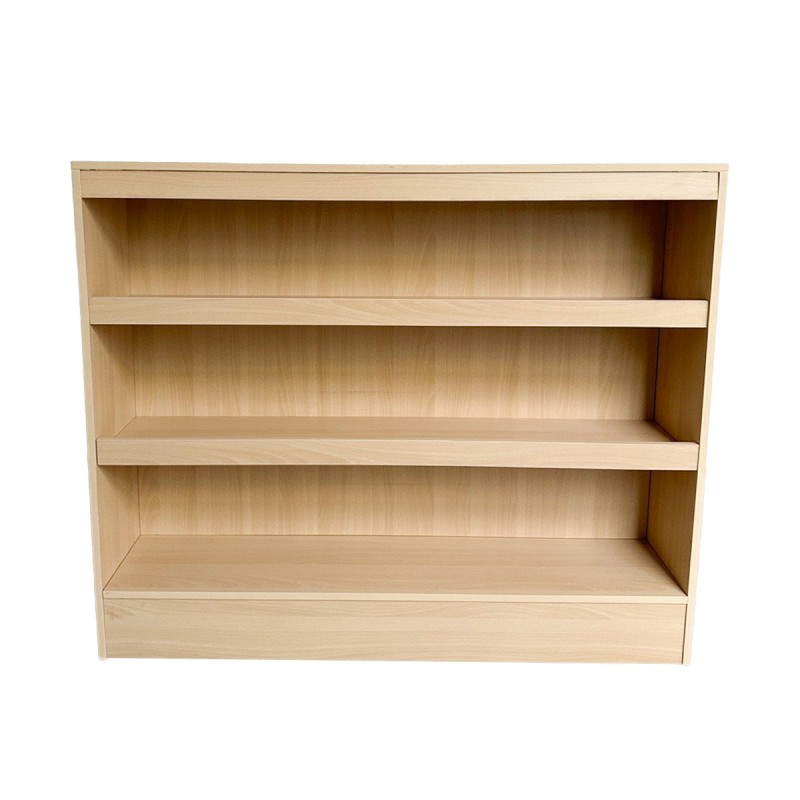 Mostrador Exhibidor con tres compartimentos Blanco Haya 1200x500x1000 MM