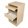 Mostrador Exhibidor con cajones Blanco Haya 500x500x900 MM