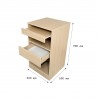 Mostrador Exhibidor con cajones Blanco Haya 500x500x900 MM