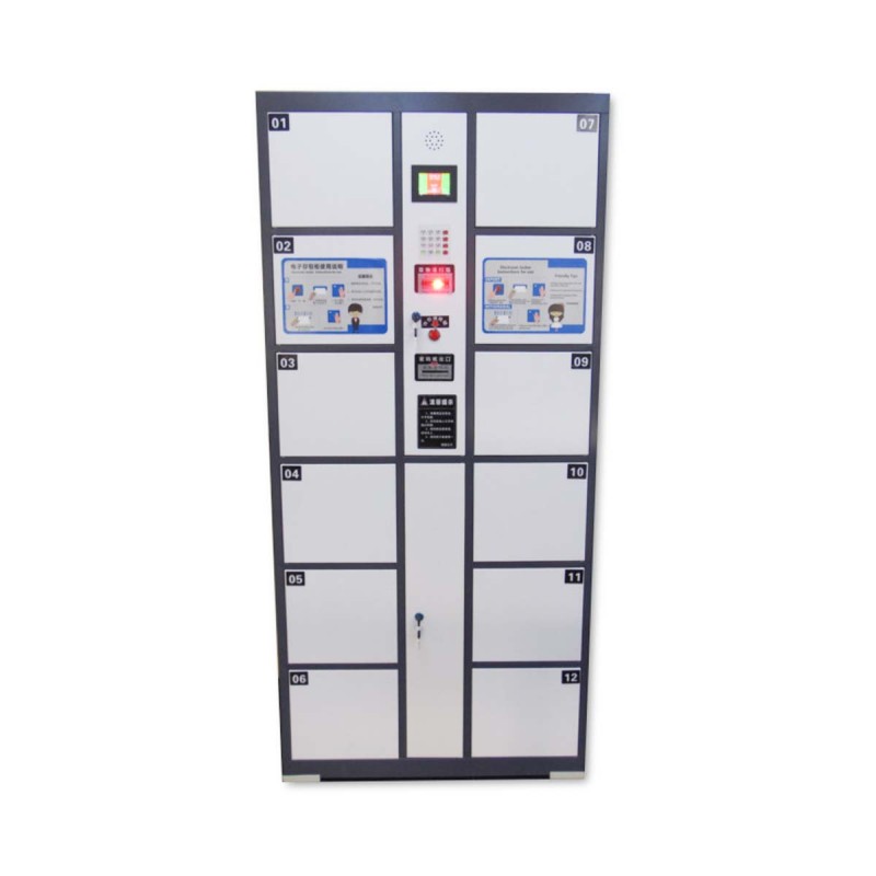 Taquilla Metálica 12 Puertas - Lector de Códigos - 90x46x180cm