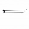 Gancho Doble para Tubo Cuadrado 20cm - Ø6mm - Gris