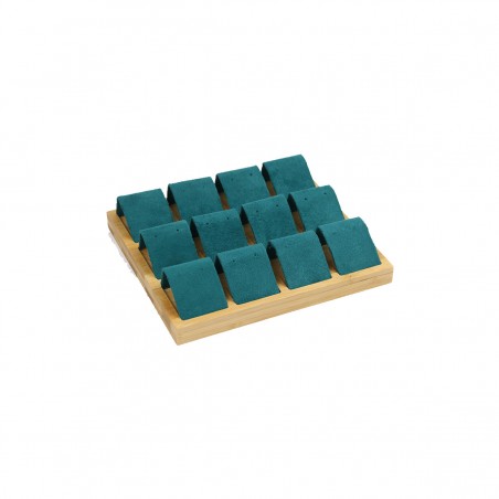 Expositor de Joyería 12 Pendientes - Terciopelo Verde