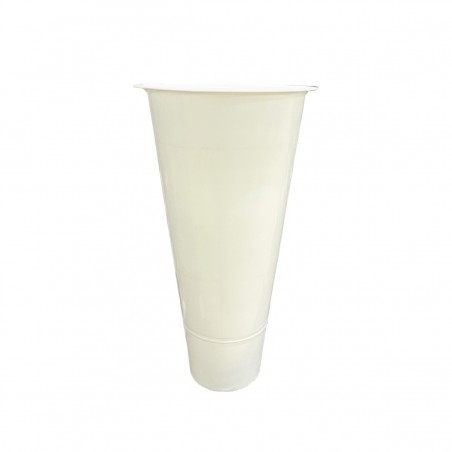 Cubo Expositor de Flores Plástico Blanco