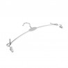 PERCHA DE PLÁSTICO Y METAL CON PINZAS 26 CM