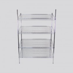 ESTANTERÍA TUBULAR CROMADA INCLINADA 90 CM