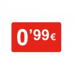 ETIQUETAS ADHESIVAS "0,99€"