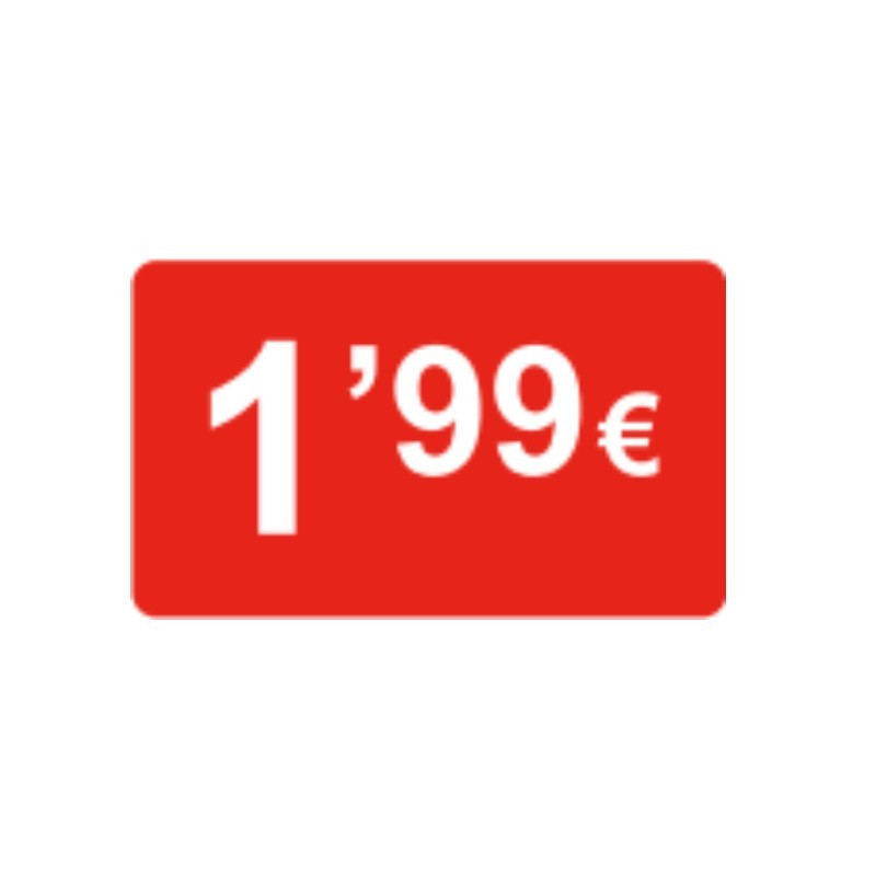 ETIQUETAS ADHESIVAS "1,99€"